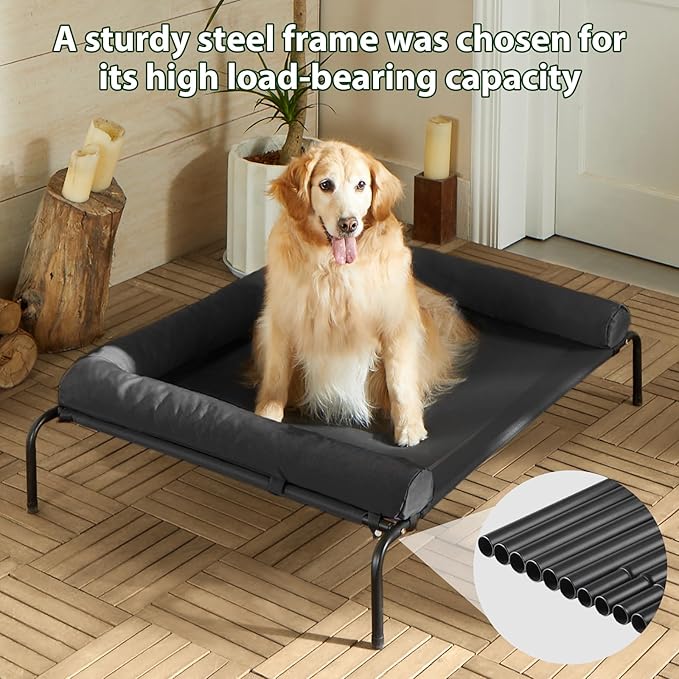 RRPETHOME Large Elevated Cooling Dog Bed