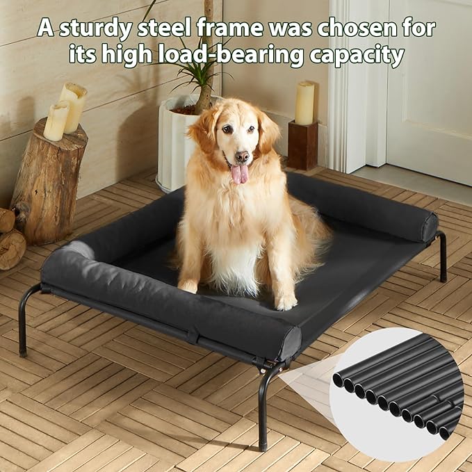 RRPETHOME Extra Large Elevated Cooling Dog Bed