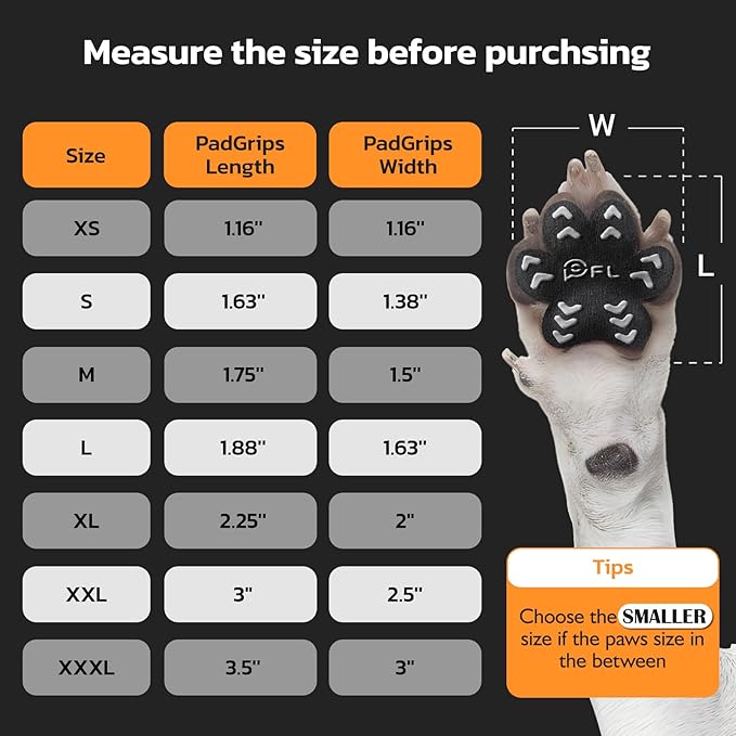 Anti-Slip Dog Paw Protector Pads for Senior Dogs Essentials,12sets(48pcs) M (11-20lbs)