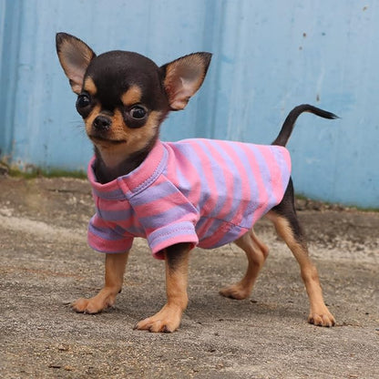 LOPHIPETS 100% Breathable Cotton Striped Dog Tee Shirt