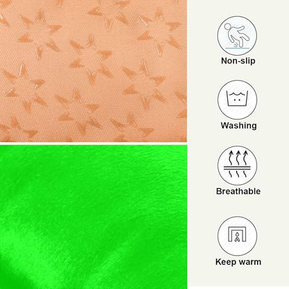 Plain Neon Green Solid Color Pet Bed Pad Soft Dog Bed Mat with Anti-Slip Bottom 18'' x 24''