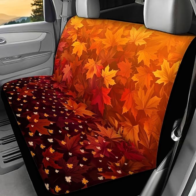 AFPANQZ Fall Maple Car Rear Bench Protective Car