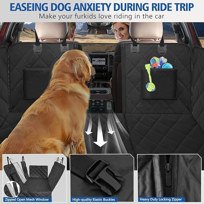 FULIDOUER Truck Back Seat Extender for Dogs 400lbs, Hard