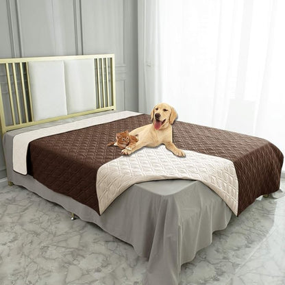 Ameritex Waterproof Dog Bed Cover Pet Blanket for Furniture Bed Couch Sofa Reversible