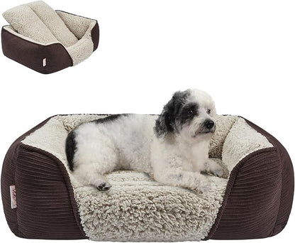 Miguel Washable Dog Bed with Removable Cushion for Medium Small Dogs 25 Inch