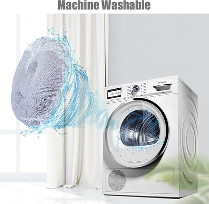 Aurako Cat Bed Dog Bed Round Cushion Pet 16" Light