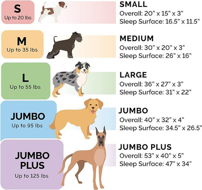 Furhaven Memory Foam Dog Bed for Medium/Small Dogs w/ Removable Bolsters & Washable Cover 35 lbs