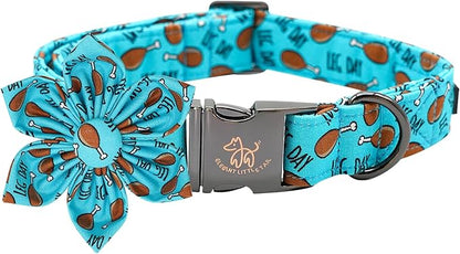 Elegant little tail Dog Collar with Flower