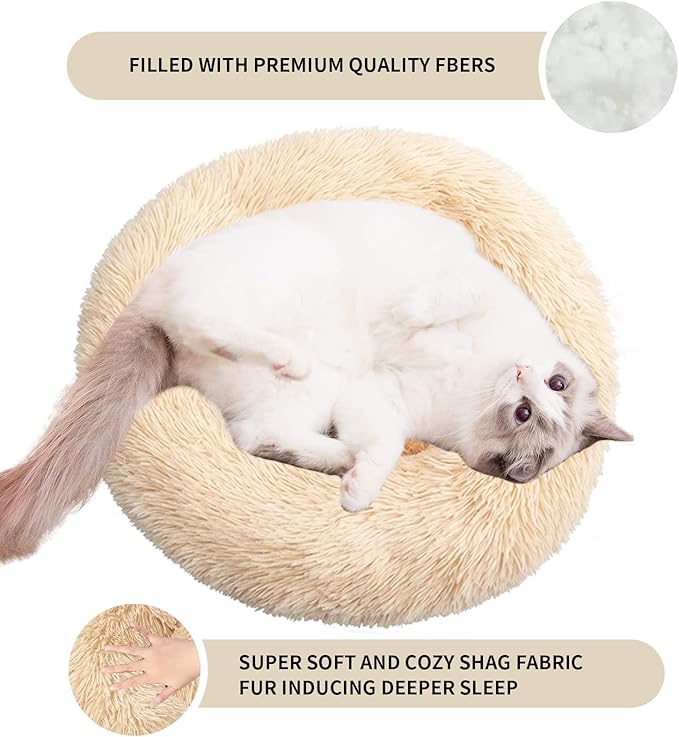 Nisrada Cat Beds for Indoor Cats 24 Inch