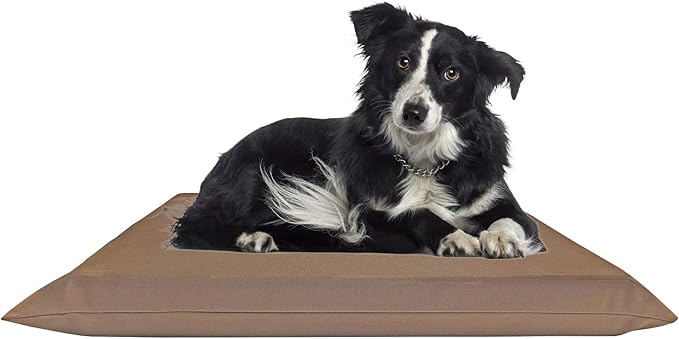 Waterproof Soft and Durable Brown Elastic Machine-Washable Large Size Dog Bed Cover (44"x31")