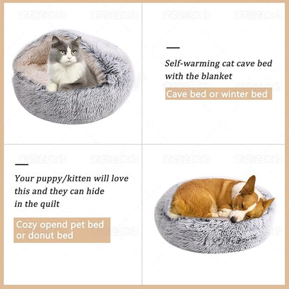 Cozy Dog Bed cat Bed with Cover cave for Small Dogs