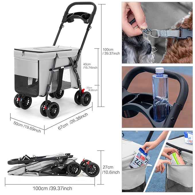 Pet Stroller 4 Wheels