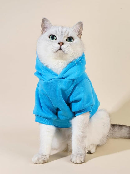 QWINEE Cartoon Bear Print Dog Hoodie Dog Sweatshirt