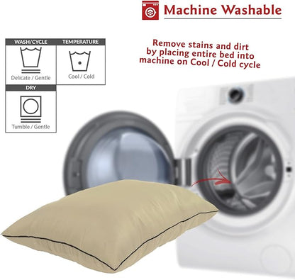 Majestic Pet Rectangle Medium Dog Bed Washable – Non Slip Comfy Pet Bed – Dog Crate Bed Super Value Pillow Dog Bed – Dog Kennel Bed for Sleeping 35 x 28 Inch