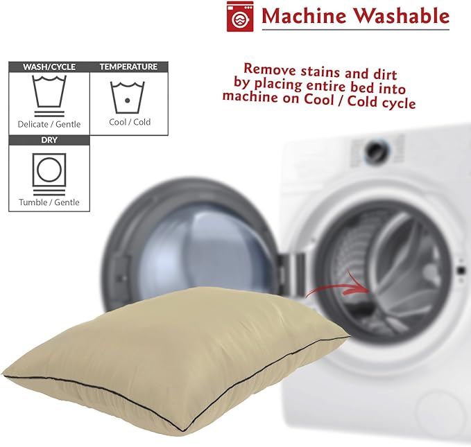 Majestic Pet Rectangle Large Dog Bed Washable – Non Slip Comfy Pet Bed – Dog Crate Bed Super Value Pillow Dog Bed – Dog Kennel Bed for Sleeping 46 x 35 Inch