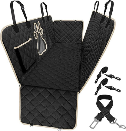 BESTSWEETIE 2024 Newest Dog Car Seat Cover for Back Seat 100% Waterproof