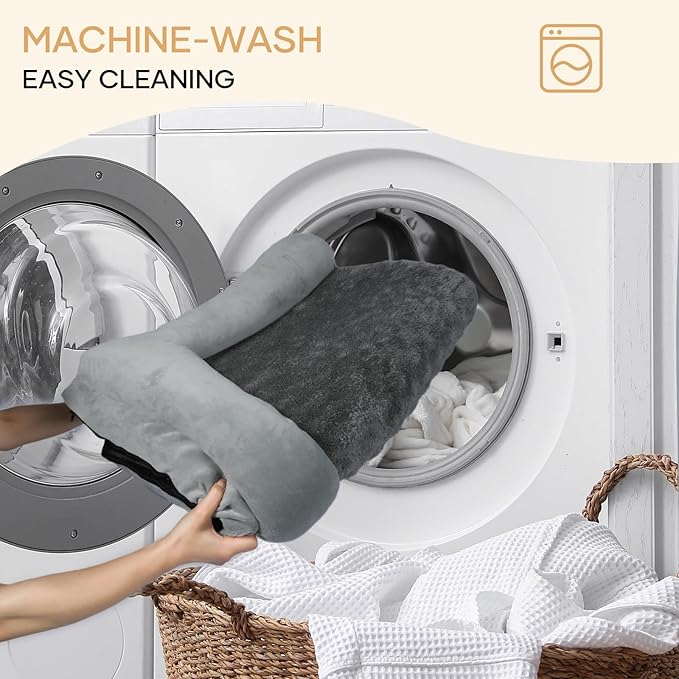 Orthopedic Dog Bed Waterproof Large Dog Bed with Removable Bolsters & Washable Cover 29" x 19" x 5" Light