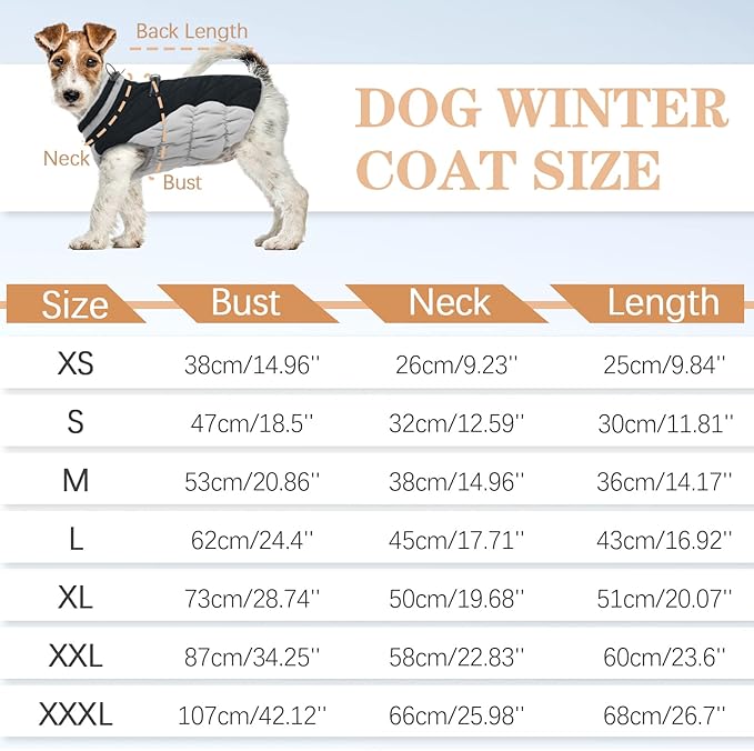 Dog Winter Jacket Cozy Reflective Waterproof Windproof Warm Pet Garment