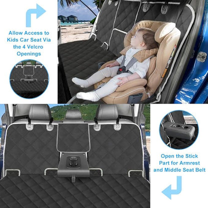 RBSC Home Dog Car Back Seat Cover Waterproof Heavy Duty and Nonslip Car Backseat Cover for Cars