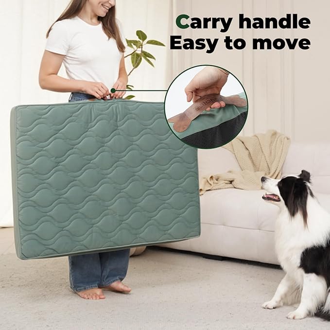 BALANCE Dog Crate Bed，Water-Resistant Orthopedic Dog Beds with Nonskid Bottom