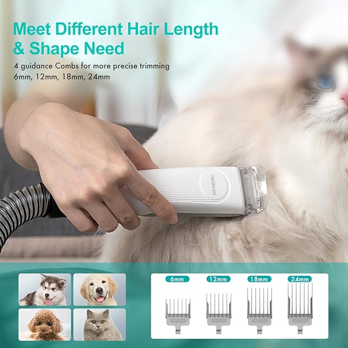 neabot Neakasa P1 Pro Pet Grooming Kit & Vacuum Suction 99% Pet Hair 5 Proven