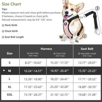 Dog Vehicle Safety Vest Harness