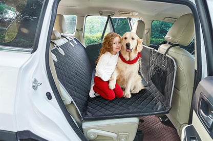 Back Seat Extender for Dogs，Hard Bottom Dog Car