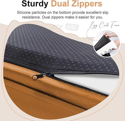 Large Dog Bed Orthopedic Washable: Beds Bolster XL Bed Big XLarge Dogs Egg Crate Foam Couch Sofa Waterproof with Removable Cover