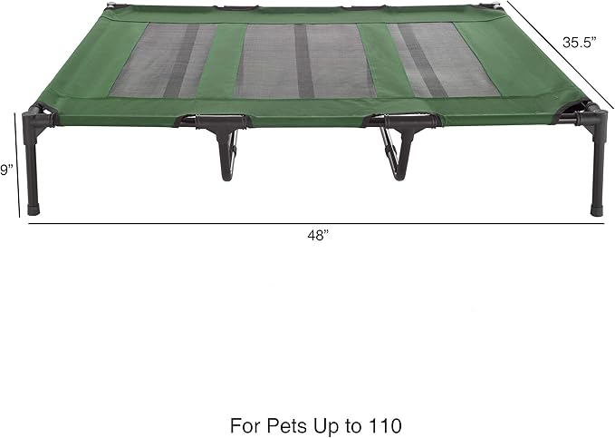 Elevated Dog Bed 48x35.5-Inch Portable 110lbs by