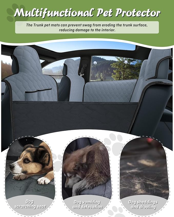 Tesla Model Y Dog Seat Cover for Back Seat 2024 2023 2022 2021 2020,Waterproof Scratch