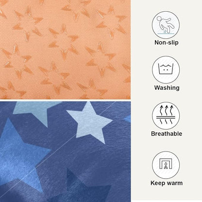 Stars Pet Bed Pad Soft Dog Bed Mat with Anti-Slip Bottom