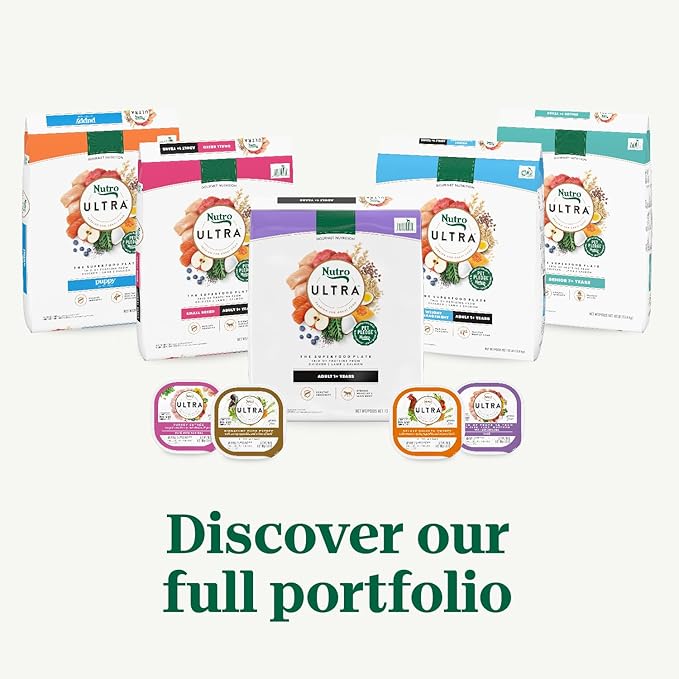 Nutro Ultra Adult Toy Breed Dry Dog Food, Trio of Proteins from Chicken, Lamb and Salmon, 3.5 lb. Bag