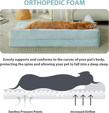 BFPETHOME Orthopedic Dog Beds for Large Dogs-Waterproof Sofa Dog Bed with Removable Washable Cover