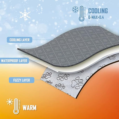 Qeils Cooling Dog Blanket for All Season 60x80