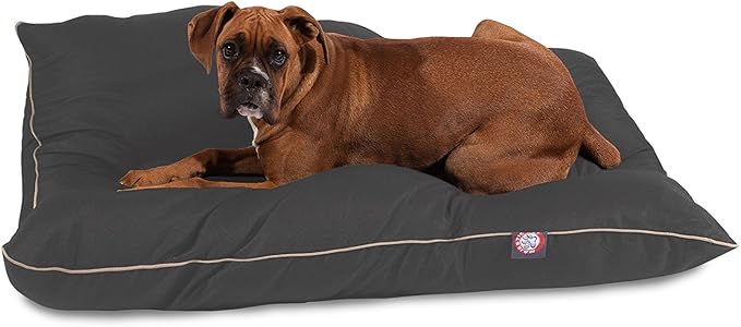 Majestic Pet Rectangle Large Dog Bed Washable – Non Slip Comfy Pet Bed – Dog Crate Bed Super Value Pillow Dog Bed – Dog Kennel Bed for Sleeping 46 x 35 Inch