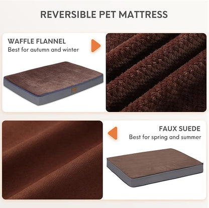 Bedfolks 3" Thick Orthopedic Dog Bed for Medium Dogs
