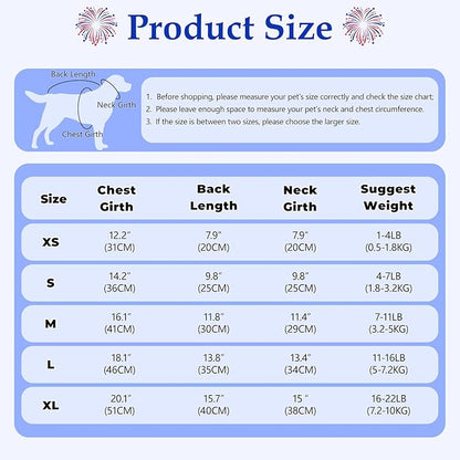 Patriotic Dog Tank Top 4th of July Dog (3 PCS)