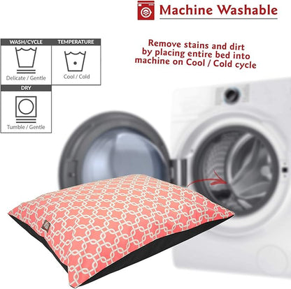 Majestic Pet Rectangle Large Dog Bed Washable – Non Slip Comfy Pet Bed – Dog Crate Bed Super Value Pillow Dog Bed – Dog Kennel Bed for Sleeping 46 x 35 Inch