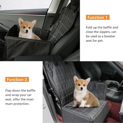 Front Dog Car Seat Cover 2-in-1 Folding