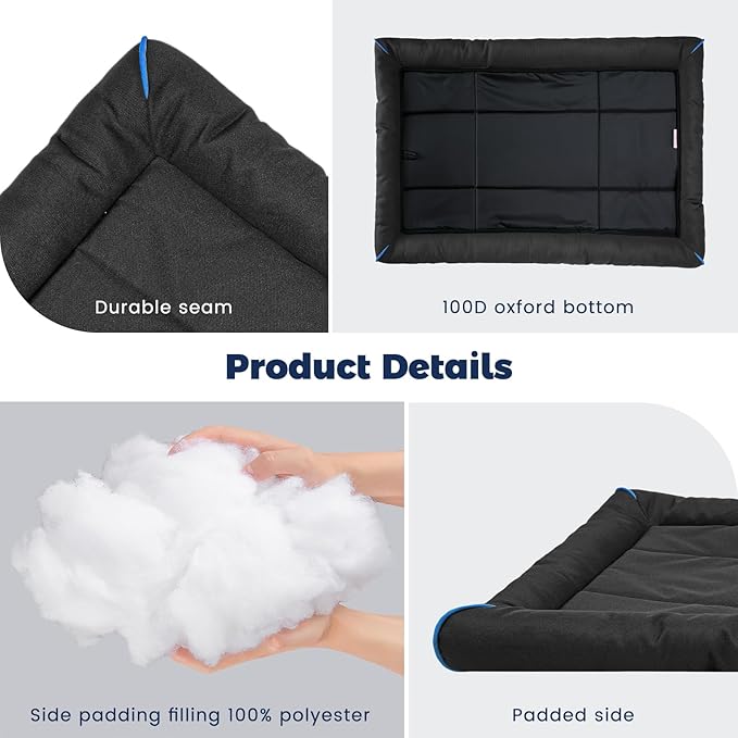 Miguel Oxford 900D Outdoor Waterproof Dog Bed for Metal Dog Crates Water-Resistant All Weather Pet Mat Durable Easy Wipe Clean Travel Indoor Outdoor Puppy Cat Crate Bed 36inch