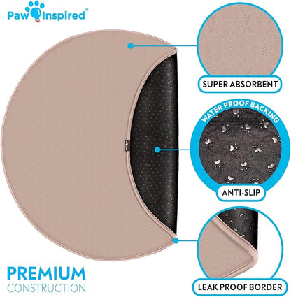 Paw Inspired Round Washable Pee Pads for Dogs (48" (2