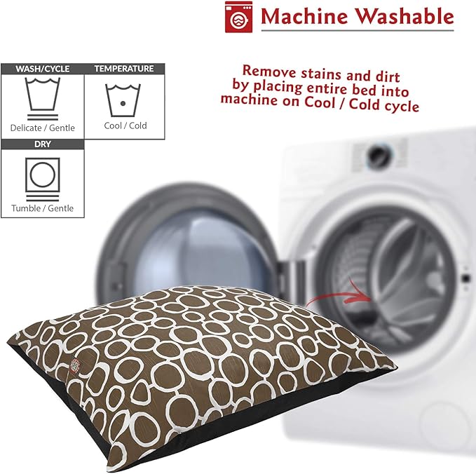 Majestic Pet Rectangle Large Dog Bed Washable – Non Slip Comfy Pet Bed – Dog Crate Bed Super Value Pillow Dog Bed – Dog Kennel Bed for Sleeping 46 x 35 Inch