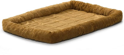 MidWest Homes for Pets Bolster Cinnamon Pet Bed for Dogs & Cats w/ Comfortable Bolster 48-Inch Crate 48L-Inch