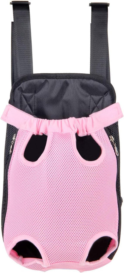 Dog Carrier Pink Legs Out Front Pet Carrier Backpack Comfortable Puppy Bag with Shoulder Strap and Sling for Travel Hiking Camping Outdoor