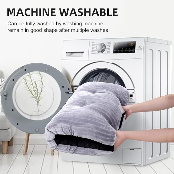 Dog Crate Bed Washable Dog Beds for Large Dogs Deluxe Thick Flannel Fluffy Comfy Kennel Pad Anti-Slip & Anti-Scratch Pet Sleeping Mat 35 x 23 Inch,