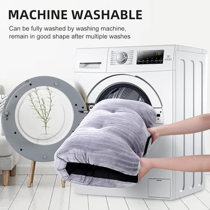 Dog Crate Bed Washable Dog Beds for Large Dogs Deluxe Thick Flannel Fluffy Comfy Kennel Pad Anti-Slip & Anti-Scratch Pet Sleeping Mat 35 x 23 Inch,