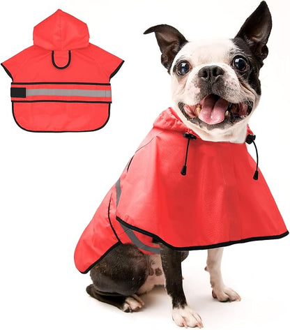 Candofly Dog Raincoat Hooded Poncho