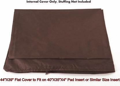 Dogbed4less 2 Pack XL Internal Duvet Water Resist Pet Dog Bed Cover for 40"x35"X4" Memory Foam Pad Bed - 44"X39" Flat