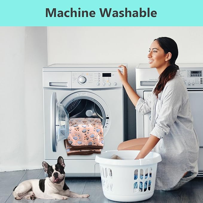 Dog Blankets for Medium Dogs 3 Pack 41" x 31",Cute Paw