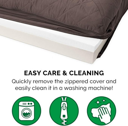 Furhaven Memory Foam Dog Bed for Large Dogs w/ Removable Bolsters & Washable Cover 125 lbs